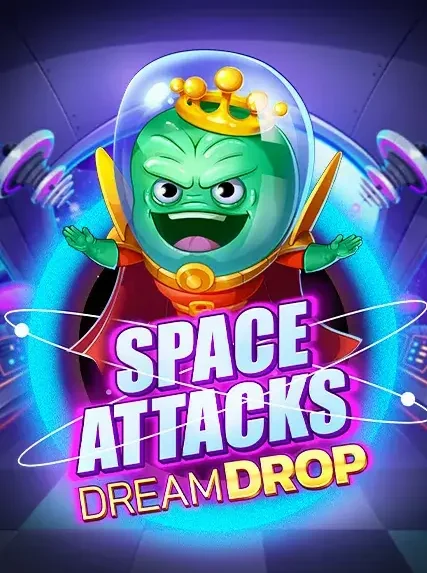 Decorative casino game artwork for Luck Leopard: Space Attacks Dream Drop